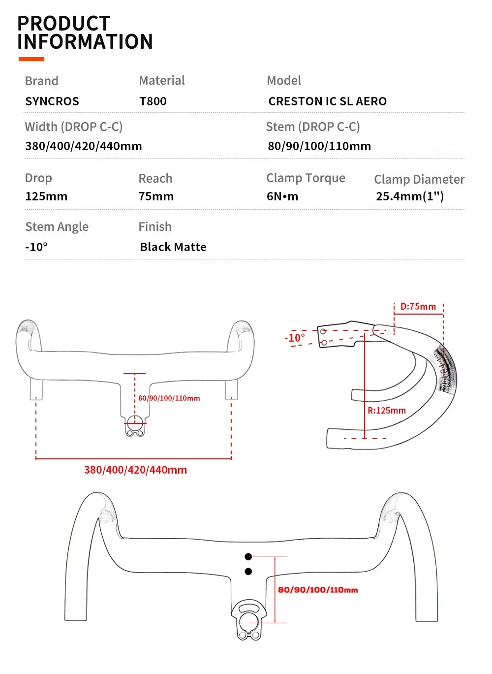 Фото SYNCROS для Foil RC 25,4 мм полностью карбоновый Creston IC SL AERO, встроенный руль шоссейного велосипеда, встроенные кабели Di2 №3