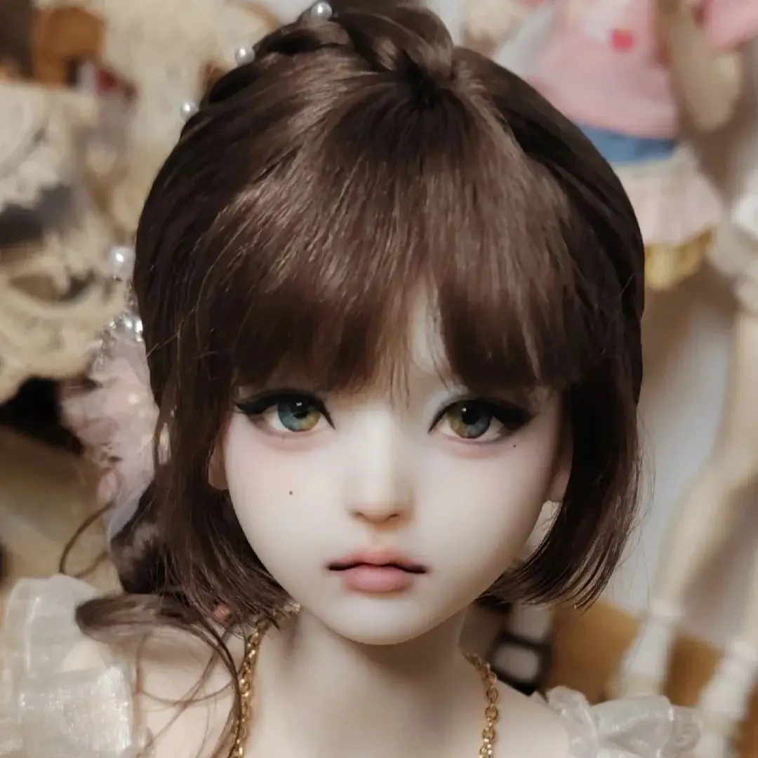 Фото Кукла SD BJD 1/4 Weimengmeng, голова с темным макияжем, красивая девушка, высококачественная смоляная игрушка, подарок (только голова) №1