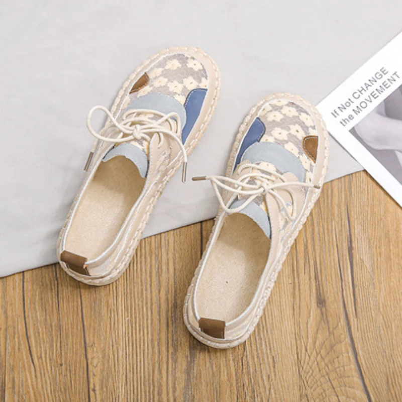 Lace Canvas Women Shoes Hollow Woman Flat Shoes Cutouts  Running Casual Sneakers Women Summer Breathable Flat Women Sports Shoes