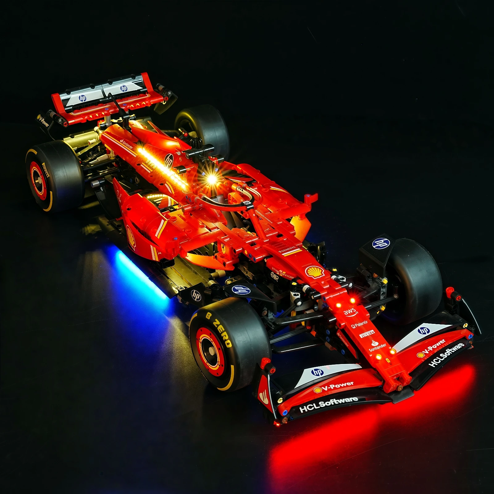 Фото Набор светодиодных фонарей MAXCXT для LEGO 42207 Ferra-ri SF-24 F1, декоративная лампа для гонок «сделай сам», не входит строительные блоки Lego №2