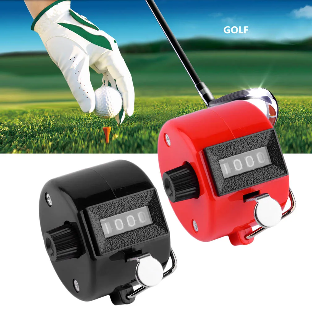 

4 Digit Number Counters Plastic Shell Hand Finger Display Manual Counting Tally Clicker Timer Soccer Golf Counter