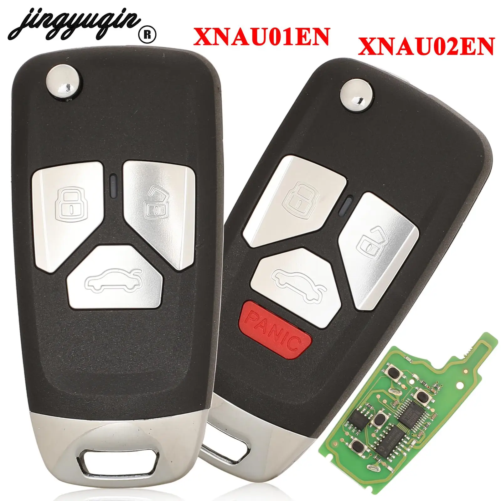 

jingyuqin 3/4 Buttons XNAU02EN /XNAU01EN Universal VVDI2 Mini Remote Control Key Tool For Audi Type VVDI Xhorse Wireless Car Key