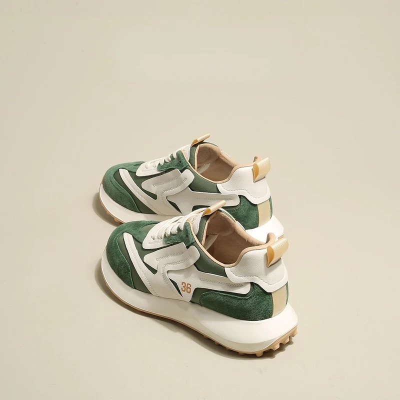 

Luxury Brand Women's Shoes Fashionable and Breathable Ms Sneakers Small Waist Daddy Shoes Female Casual Running Sports Shoes