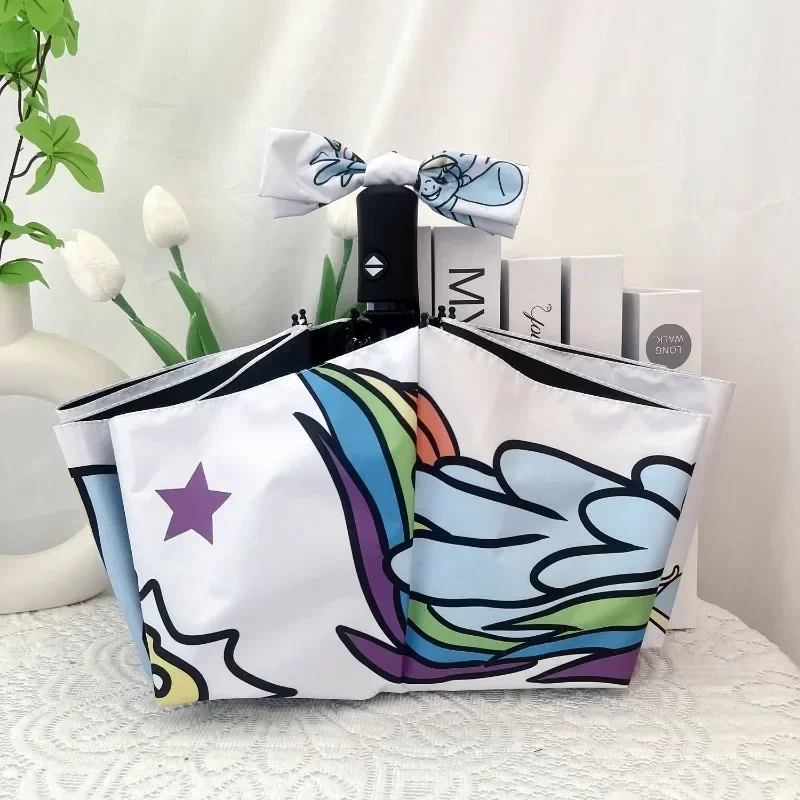 Милый Зонт My Little Pony с радужным мультяшным принтом от дождя и блеска уличный