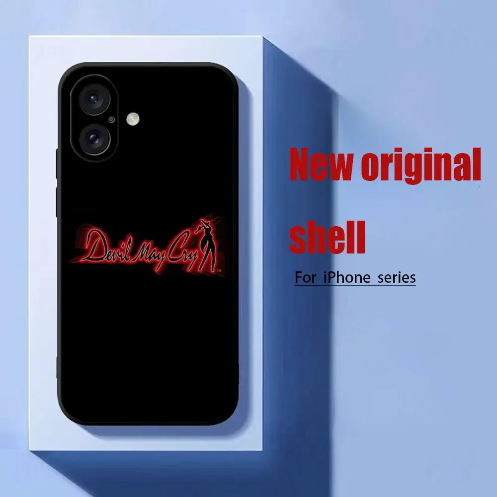Фото Популярный чехол для телефона с дизайном из игры Devil May Cry для iPhone 17 16 15 14 13 12 X XR XS 8 Plus Mini Pro Max, мягкий черный ударопрочный чехол. №2