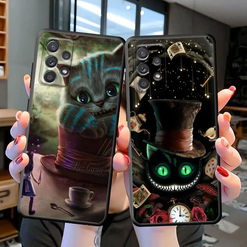 

Phone Case For Samsung S7 S8 S9 S10 4G Lite S10e S20 S21 FE S22 S23 Plus Ultra 5G Case Disney Alice In Wonderland Cheshire Cat