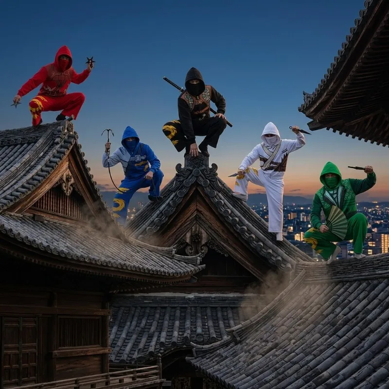 Фото Мужской комплект худи и брюк Ninja Warrior Armor с принтом дракона, 2 предмета, в стиле аниме, уличная одежда, свободные широкие брюки, спортивный костюм №2