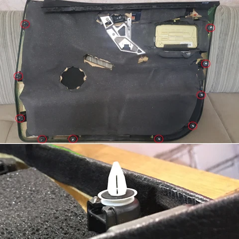 10 шт. для BMW X6 E71 E72 2008 2009 2010 2011 2012 2013 2014 панель дверной карты лицевая подкладка зажимы заклепки зажим аксессуары