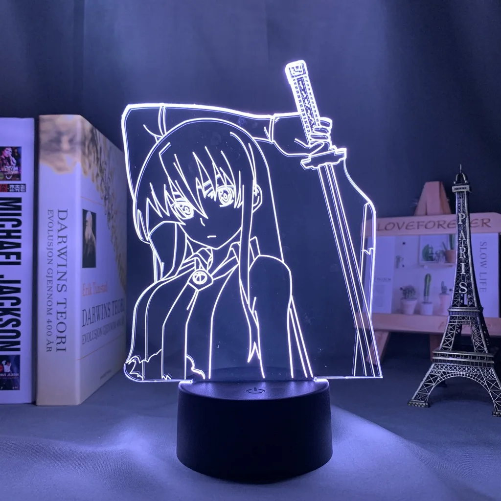 

3d Lamp Anime Akame Ga Kill LED Night Light for Home Room Decor Nightlight Birthday Gift Akame Ga Kill Night Lamp Akame