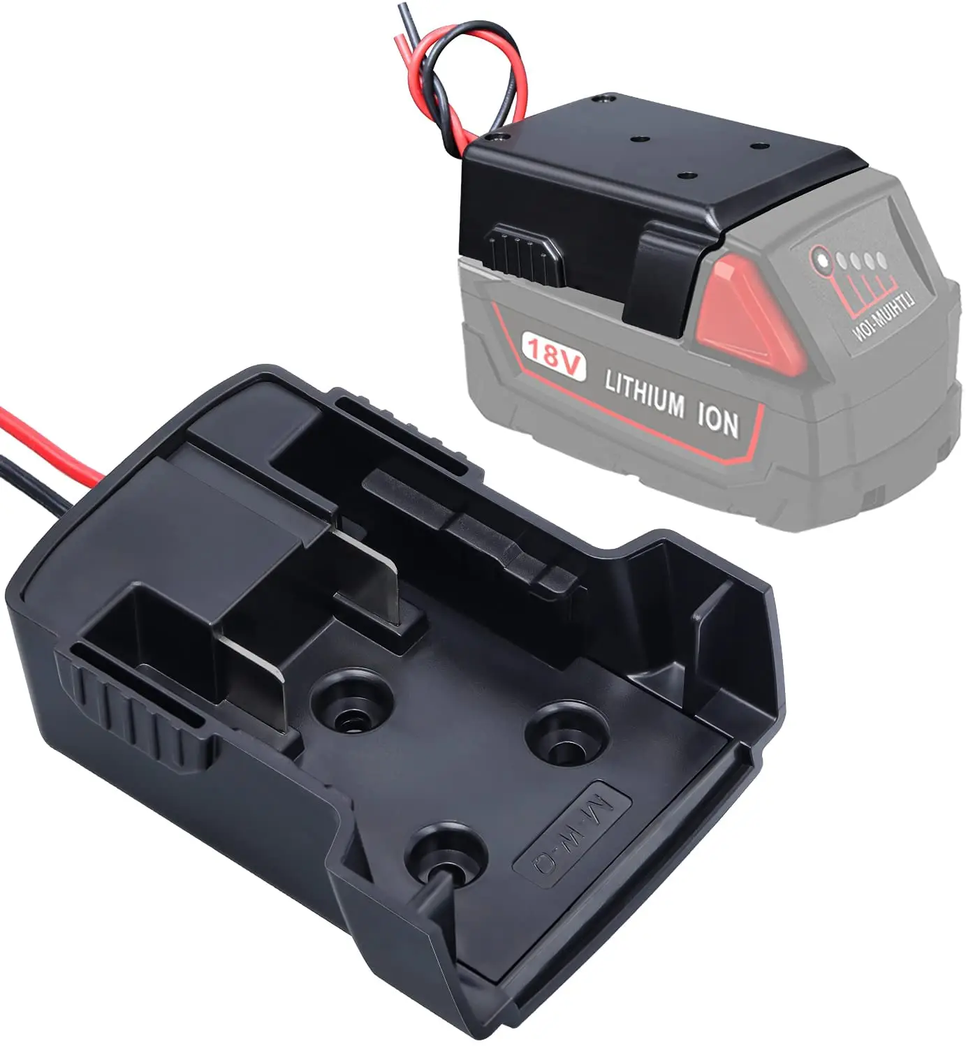 

Best Price Battery Adapter for Milwaukee M&18 XC18 18V Li-Ion Battery DIY Power Tool Battery Converter 14 Awg Wires Connector