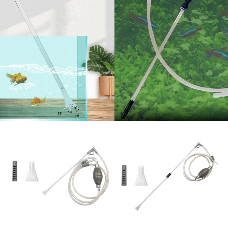 

Автоматический сифон с насосом, емкость для рыбы, яркий аквариумный сифон, сменный сифон, сифон для рыбы, туалет, всасывание KXRE