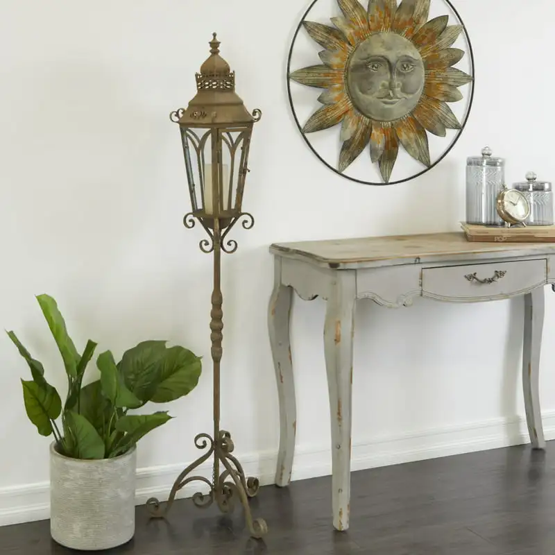 

Metal Tall Standing Candle Lantern