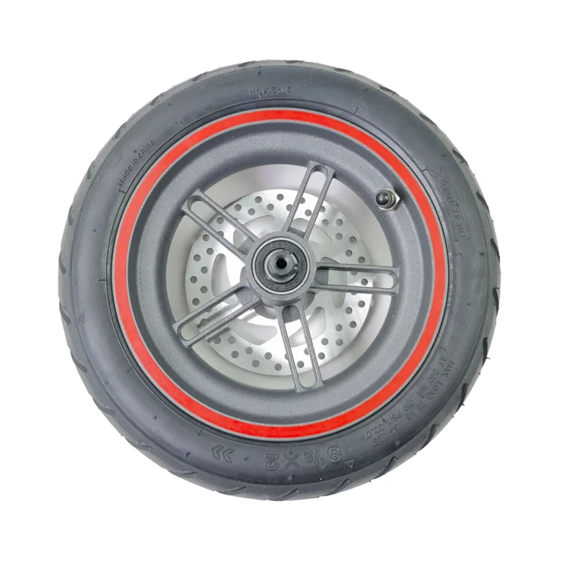 

Electric Scooter 8.5 Inch Inflatale Rear Wheel Tire Aluminum Alloy Wheel Hub 120Mm Brake Disk Set for Xiaomi PRO / PRO2