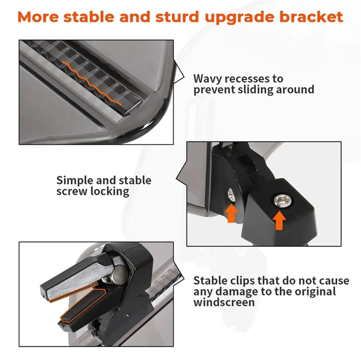 Регулируемый спойлер для лобового стекла мотоцикла серый отражатель BMW KAWASAKI YAMAHA