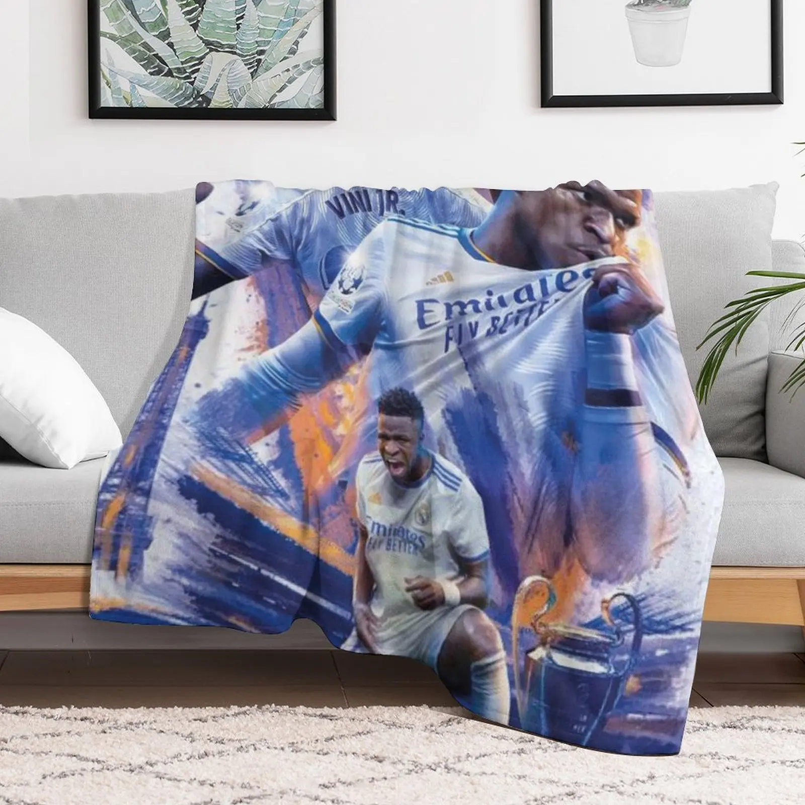 Плед vinicius Junior мягкие одеяла для дивана-кровати