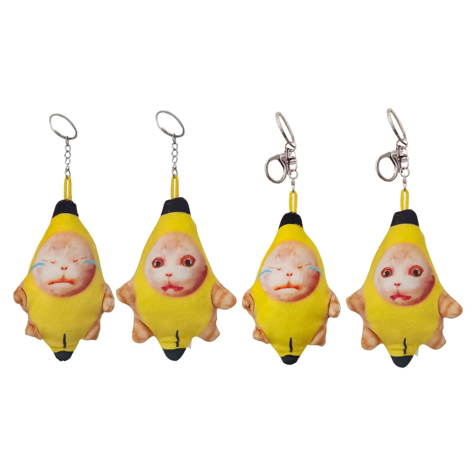 

Banana Plush Soft Hanging Charm Pendant Cartoon Novelty Toy Plush Key Rings for Backpack Key Bags Graduation Creative Gift