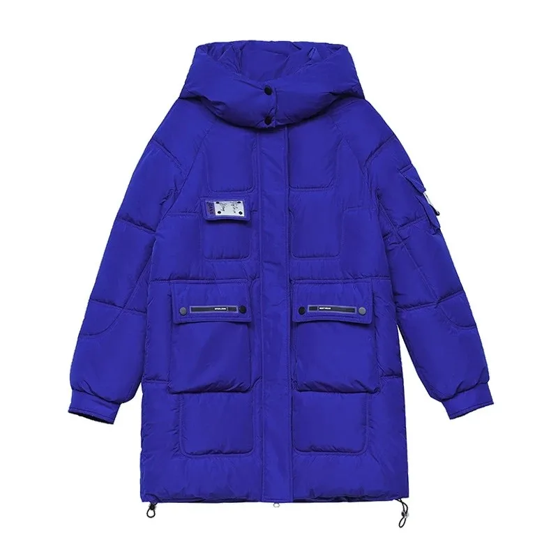 Winter Down Jacket Women Thick Down Cotton Padded Bubble Coat Female Fashion Hooded Long Parkas Mujer Quilted Jackets Overcoat