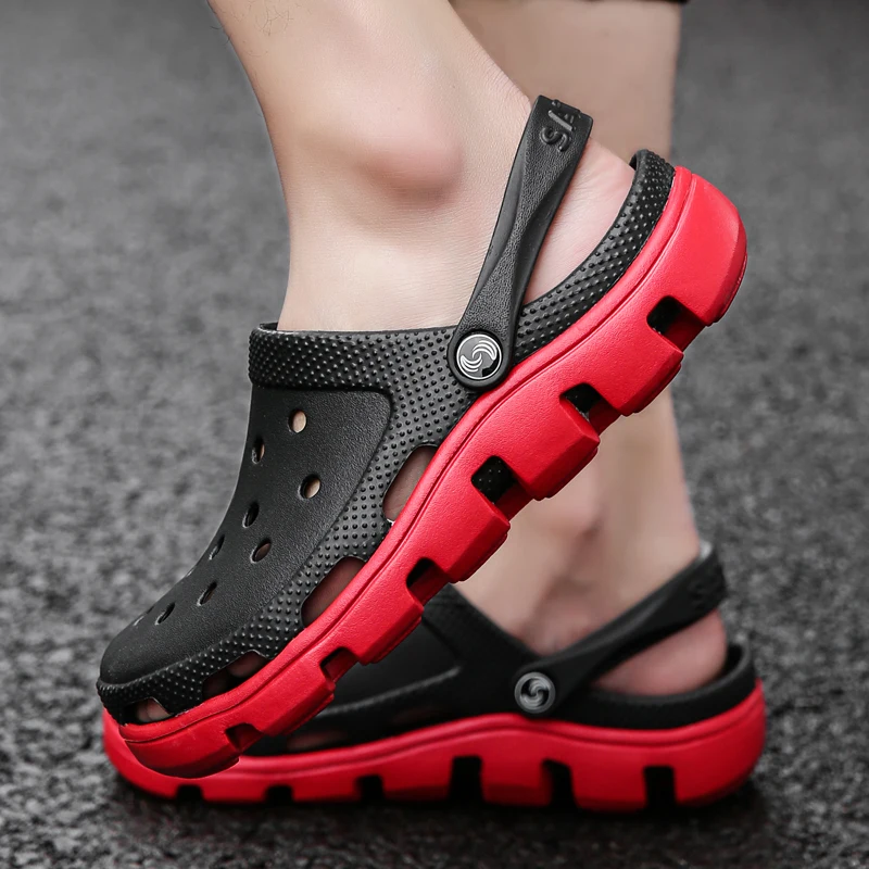 

Mens Summer Slippers Beach Sandals Jelly Shoes Couple Outdoor Sandals Hollow Clogs Men Slippers Sandalias De Hombre WomenSandals