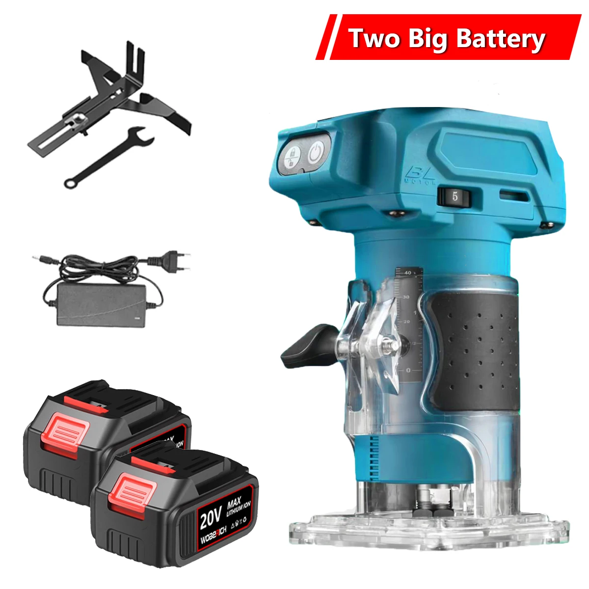 

Аккумуляторный бесщеточный фрезер WOBERICH