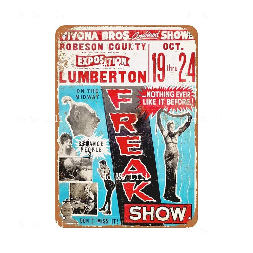 Карнавал Midway Freak Show Винтаж Ретро Настенный Декор Металлический Знак Искусство