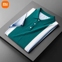 new xiaomi mijia mens color blocking polo shirt business casual ice silk breathable skin friendly summer shirt t shirt men