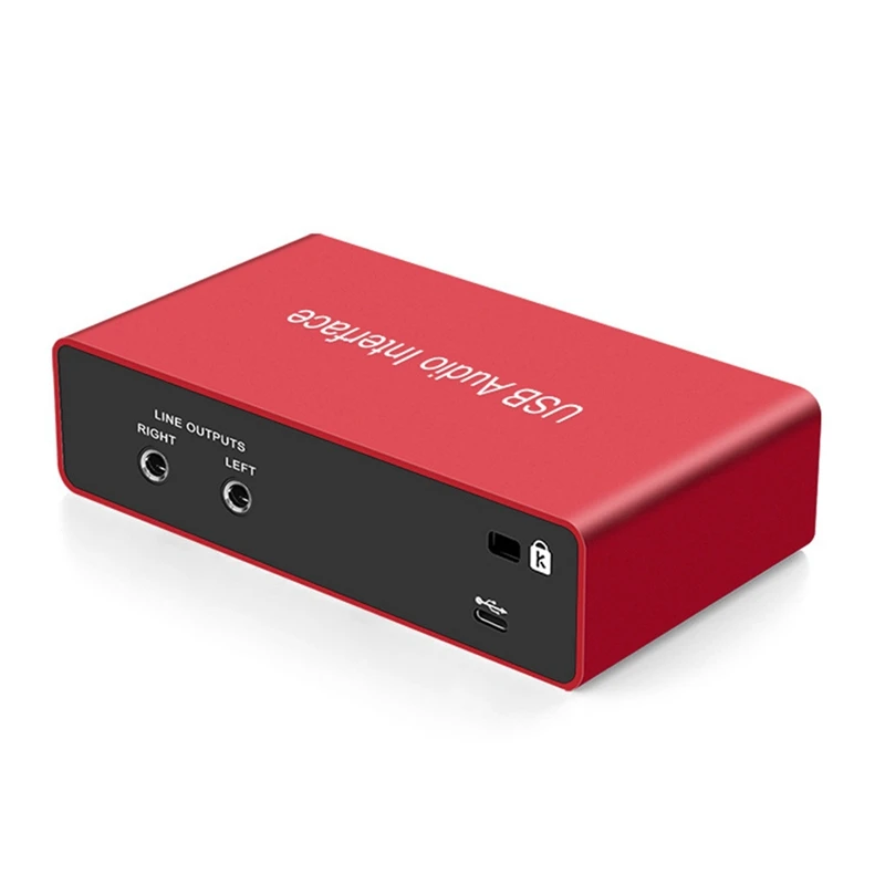 192Khz USB Audio Interface Sound Card XLR Studio For Podcast Recording Equipment Professional