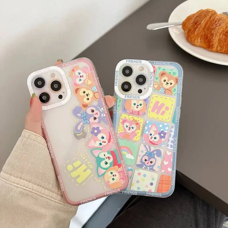 

Disney Family StellaLou LINABELL ShellieMay Phone Case for iPhone X XR XS 7 8 Plus 11 12 13 pro MAX 13mini cover