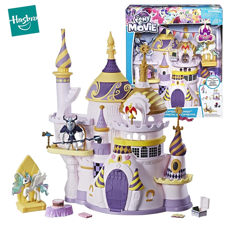 

Hasbro My Little Pony Canterlot Castle Playset Anime Figure Princess Celestia Friendship is Magic Kids Toys for Girls House Gift