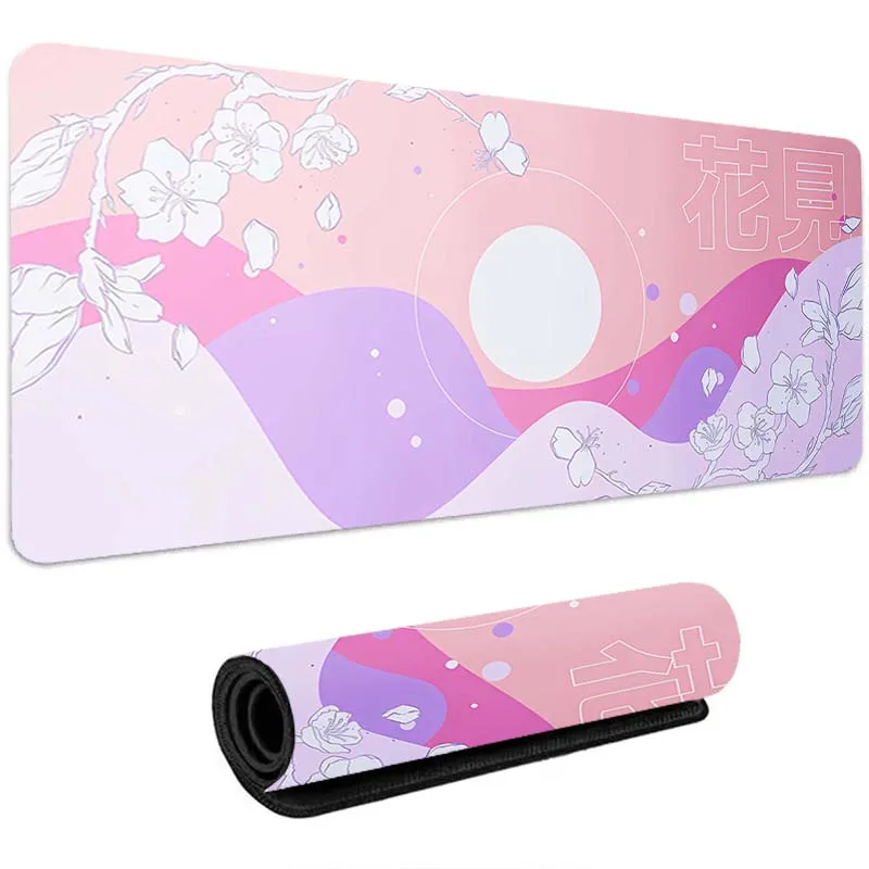 

Mousepad Anime Mouse Pad Gaming Flower Pc Cabinet Games Gamer Keyboard Office Accessories Desk Mat Computer Desks Mats Extended