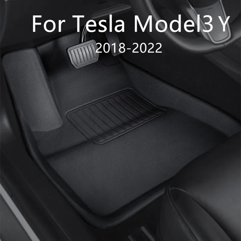 3D Foot Pad For Tesla Model 3 Model Y Custom Floor Liner Fully Surrounded Floor Mats Waterproof Non-Slip Carpet 2022New