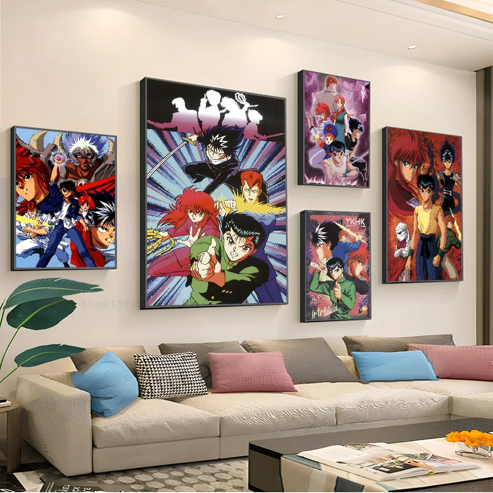 1 Шт. Аниме YuYu Hakusho Настенный Художественный Постер Наклейка Современный Стиль