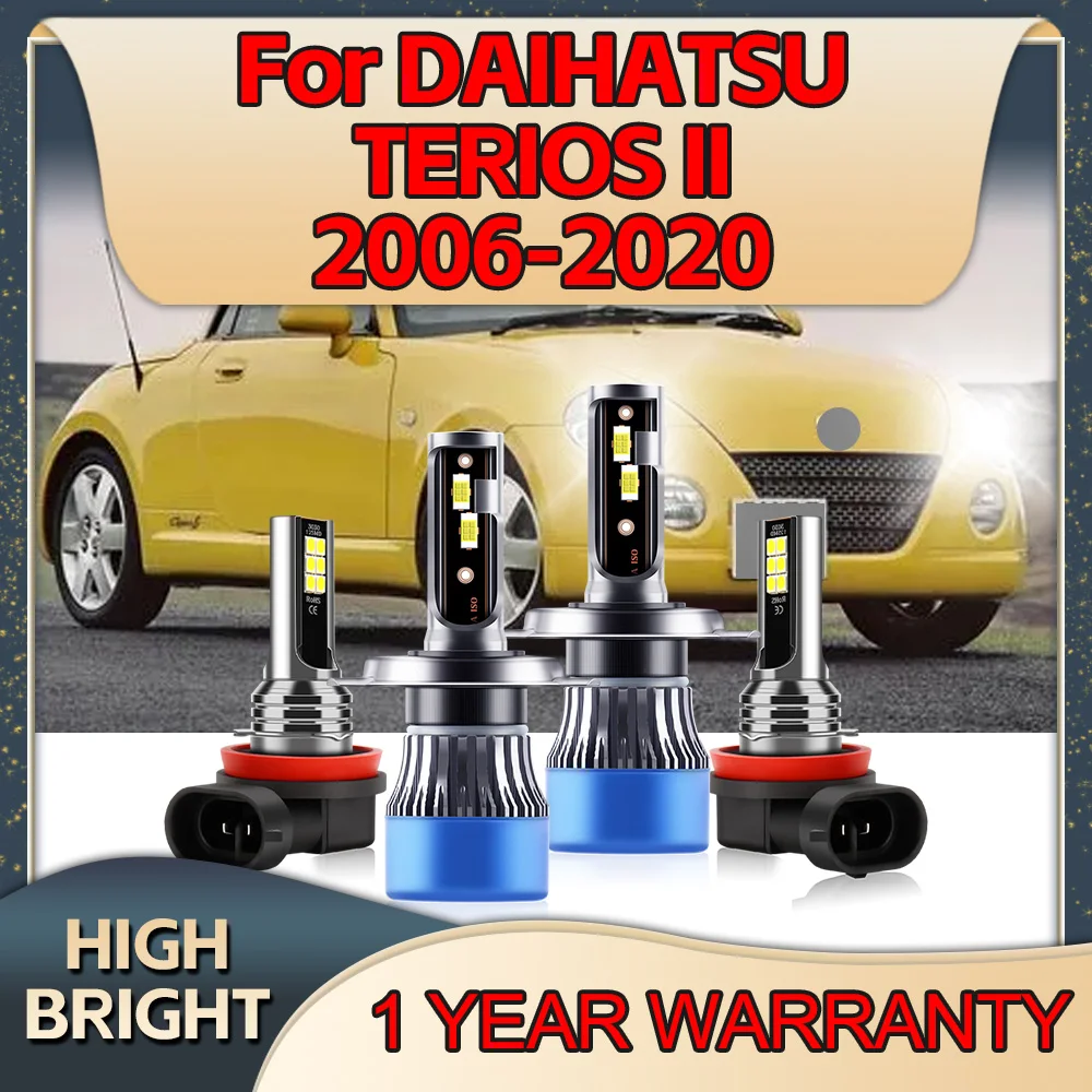 4 шт. аксессуары для передних фар 180 Вт 6000 лм 2006 K противотуманные фары DAIHATSU TERIOS II 2007