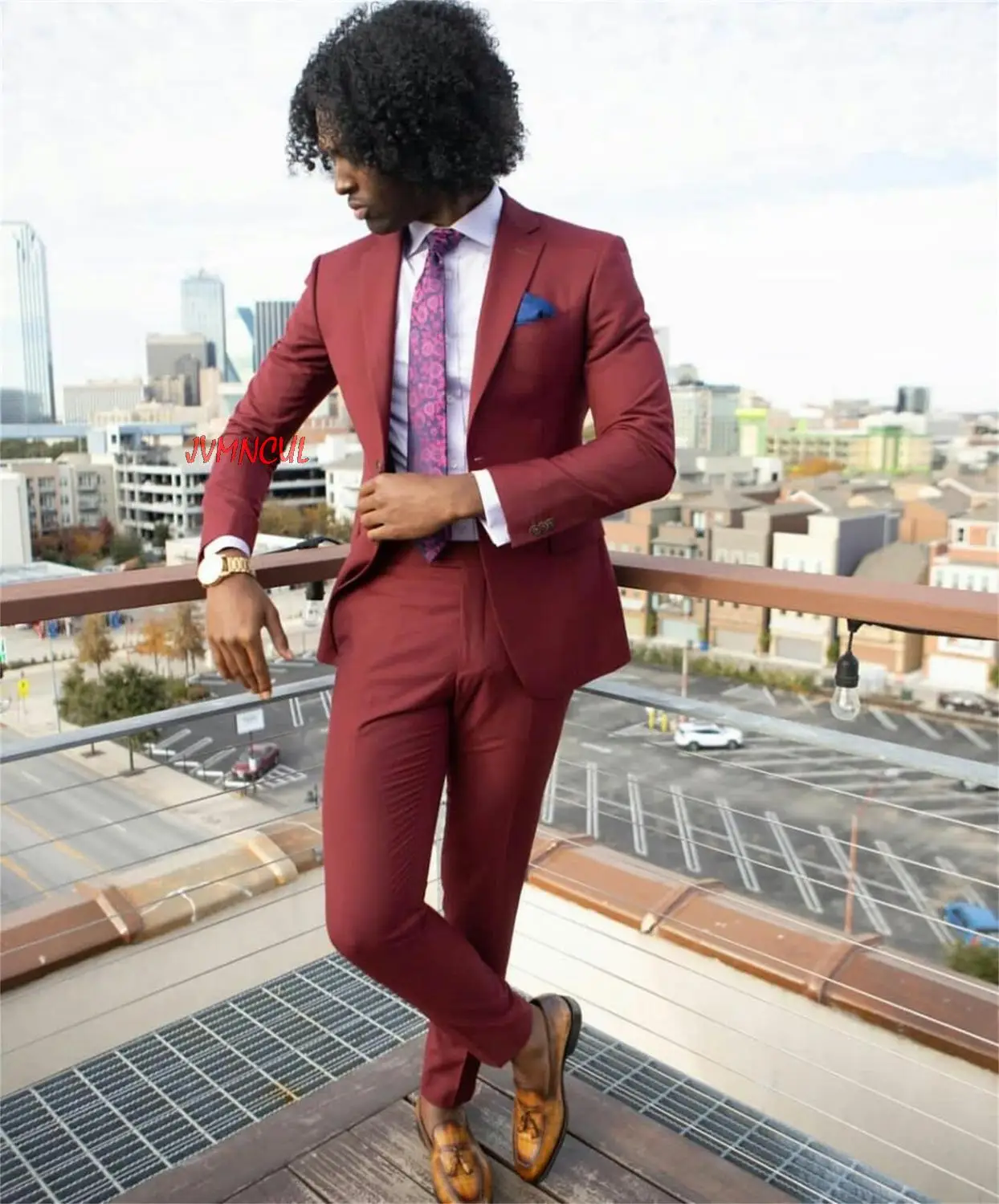 

Винно-красные облегающие мужские костюмы из 2 предметов костюм лучшего мужчины брюки костюм деловой свадьбы индивидуальный блейзер (пиджак...