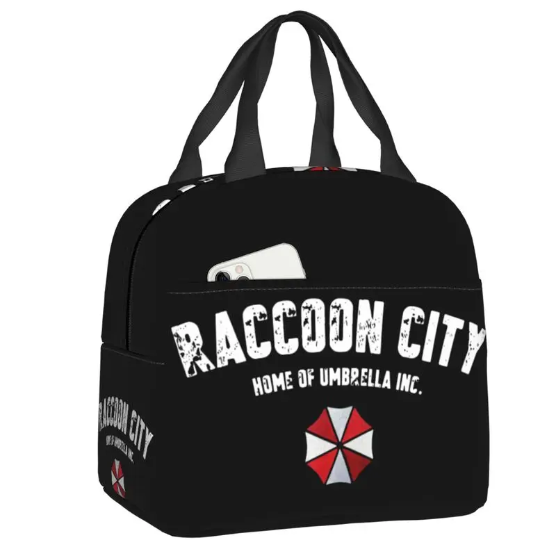 

Raccoon City Home Of Umbrella Corporation Corp Thermal Insulated Lunch Bag Women Video Game Portable Lunch Tote Storage Food Box