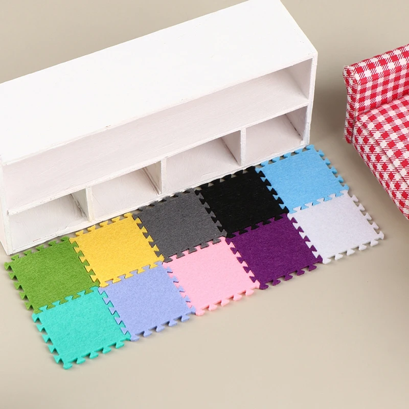 

6Pcs 1:12 Dollhouse Miniature Rug Carpet Multicolor Mat Carpet House Living Room Furniture Living Scene Decor Toy