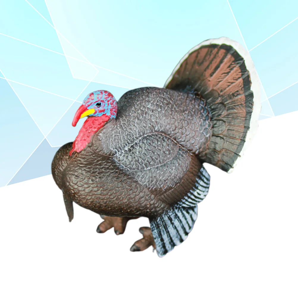

Home Miniature Decor Realistic Turkey Figurine Wildlife Animal Model Children's Toy Ornament Simulation Bird