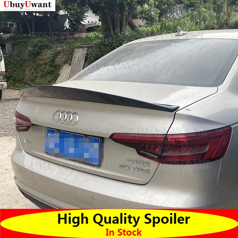 

Для украшения автомобиля Audi A4 B9, спойлер для заднего багажника из углеродного волокна в гонконгском стиле, 2016-2021задний спойлер для крыльев б...