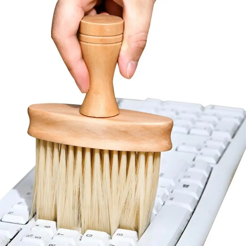 

Keyboard Cleaner Brush Wooden Keyboard Brush Cleaner Tool Wooden Anti-Static PC Laptop Keyboard Cleaner Multifunction Computer