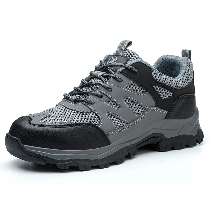 Мужские повседневные дышащие пластиковые носки рабочая обувь летние защитные