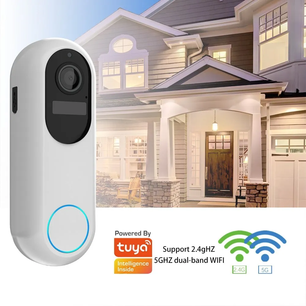 Tuya Smart Video Doorbell Waterproof Night Vision Home Security 1080P FHD Camera Digital Visual Intercom 2.4GHz 5GHz WIFI Best enlarge
