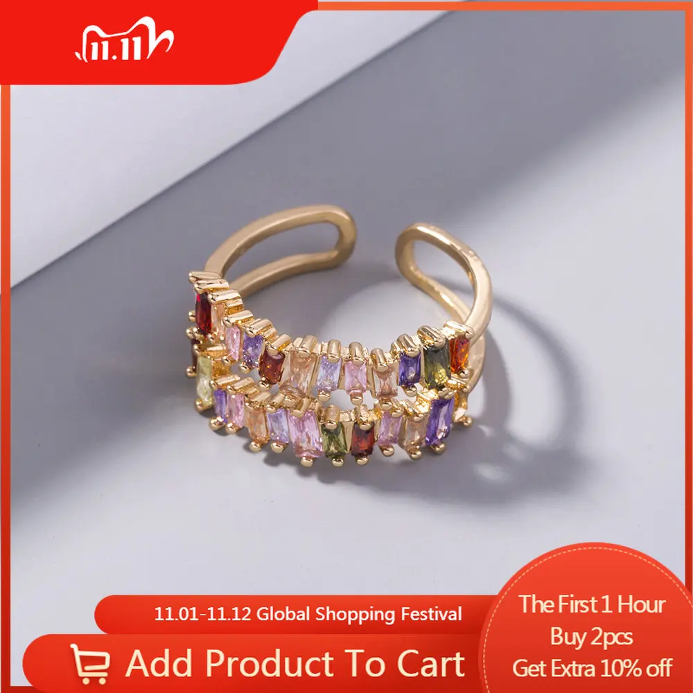 

Womens Fashion Luxury Cubic Zirconia Engagement Rings Crystal Wedding Ring Party Jewelry Gift for Women