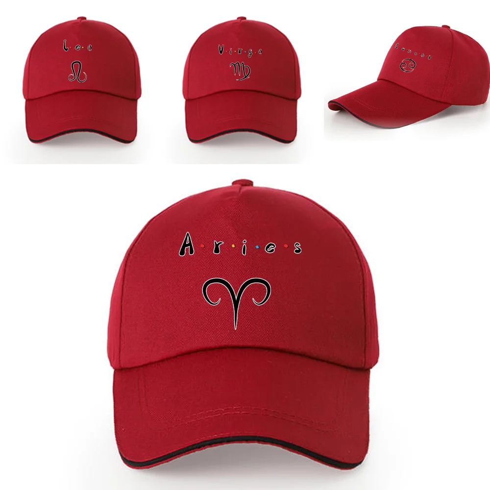 

Women Baseball Hat Summer Outdoor Adjustable Sunscreen Visors Hats Street Casual Hip Hop Caps Constellation Print Snapback Cap