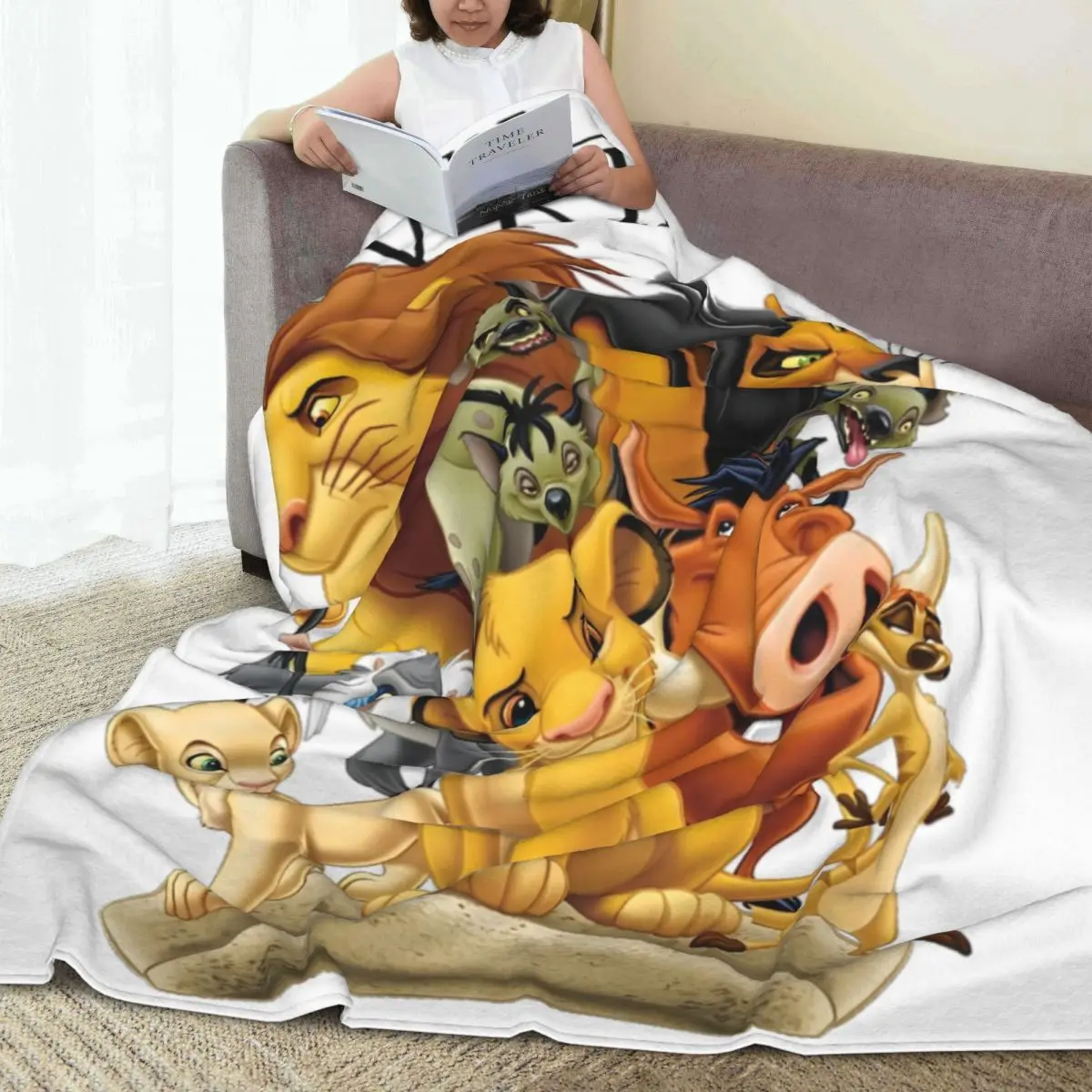Одеяло с изображением Короля Льва дорожное фланелевое одеяло для улицы мягкое