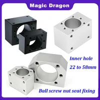 high quality inner hole 22mm 24mm sfu1204 ball screw nut housing mounting bracket for 1204 ball screw cnc engraving machine part