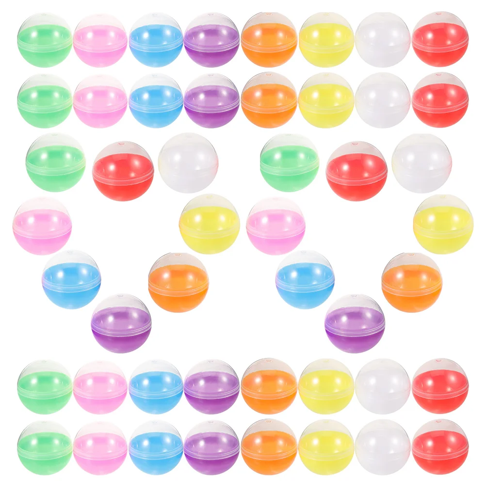 Маленькие заполняемые круглые капсулы 50 шт. красочные полупрозрачные шарики для