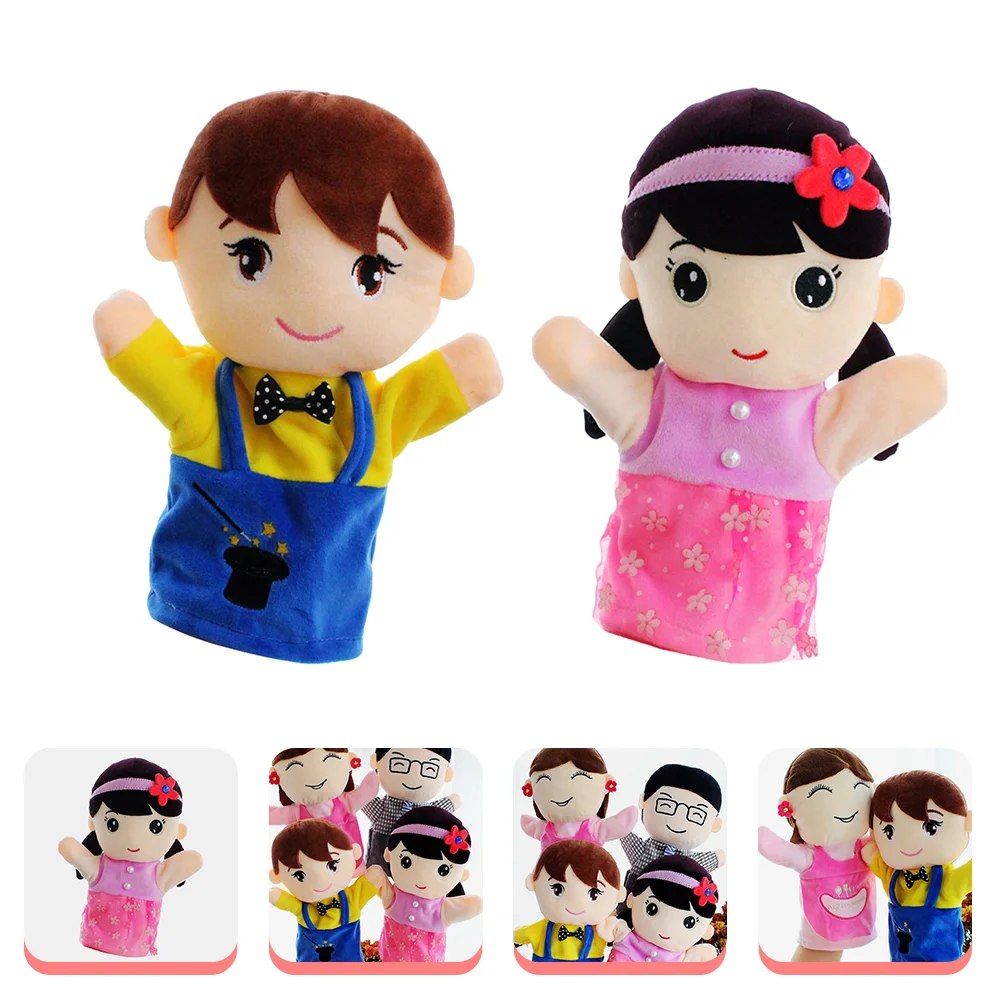 

Family Hand Puppet Kid Puppets Toy Interactive Toys Dolls Role Play Storytelling Plush Educational Stuffed Kids Bath Newborn