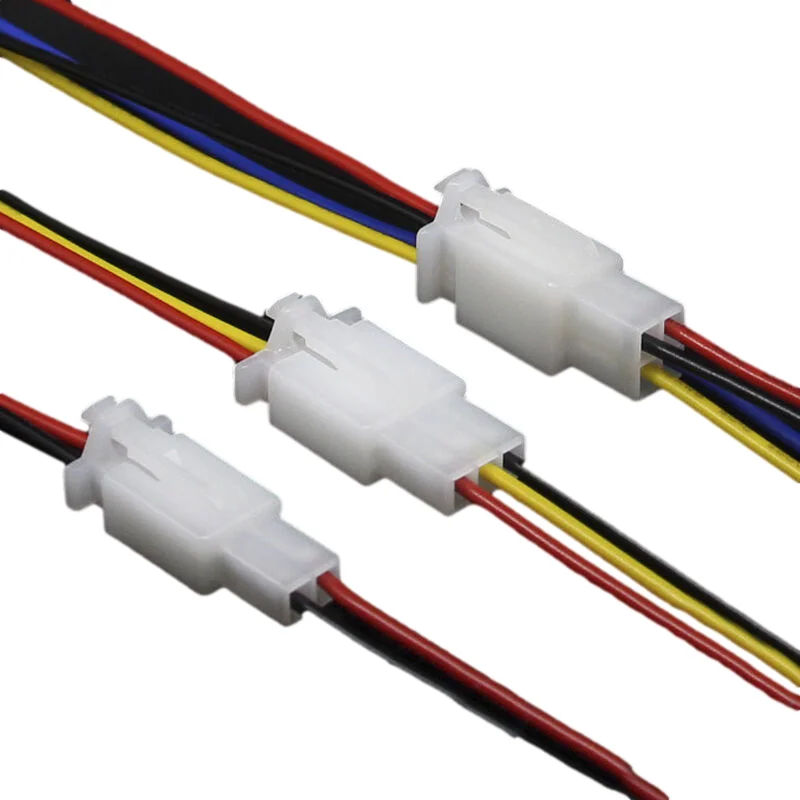 

Соединитель для кабеля 2,8 мм 2P 3P 4P, штекер, гнездо, Стыковая пробка, кабель для зарядки аккумулятора, соединитель 18AWG для мотоцикла, автомобиля