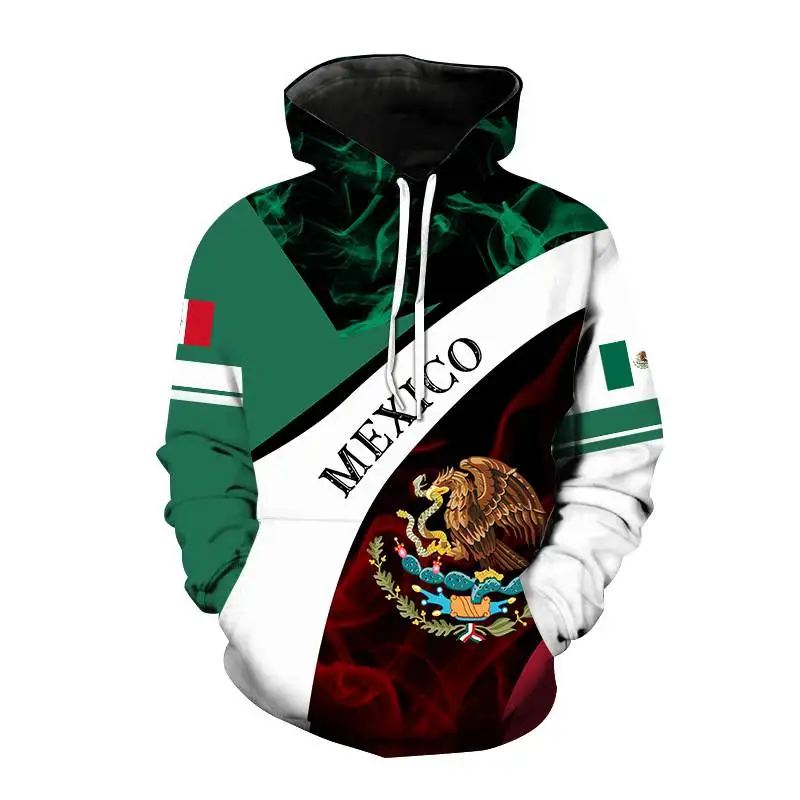 Модные толстовки с флагом Мексики мексиканские 3D принты для мужчин и женщин