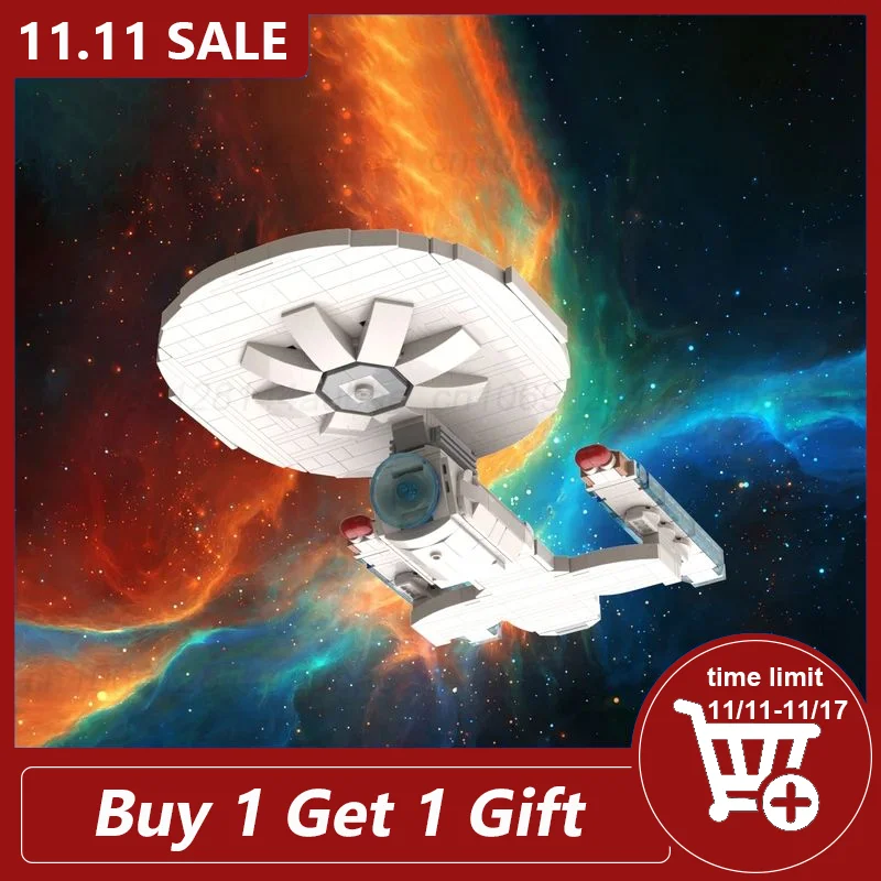 

USS Enterprise NCC-1701-C Model 1:1750 Scale Moc Building Blocks Diy Assemble Bricks Space Educational Xmas Toys Gifts 641PCS