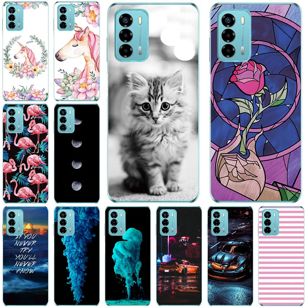 

Чехол для телефона ZTE Blade V40 2022 6,67 дюйма, мягкий чехол из ТПУ, цветные роскошные популярные дизайнерские сумки с рисунком